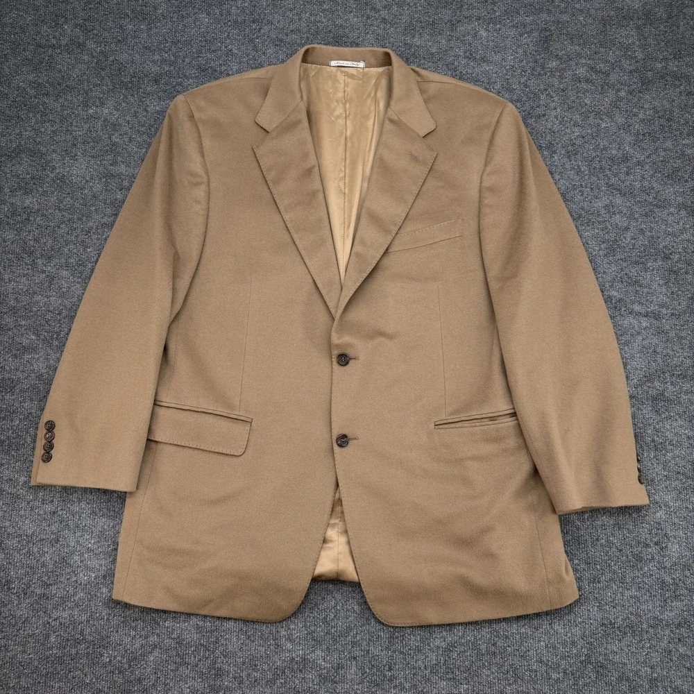 Canali Puro Cashmere Sport Coat Blazer Men's 56R (46R US) Camel Tan Made Italy